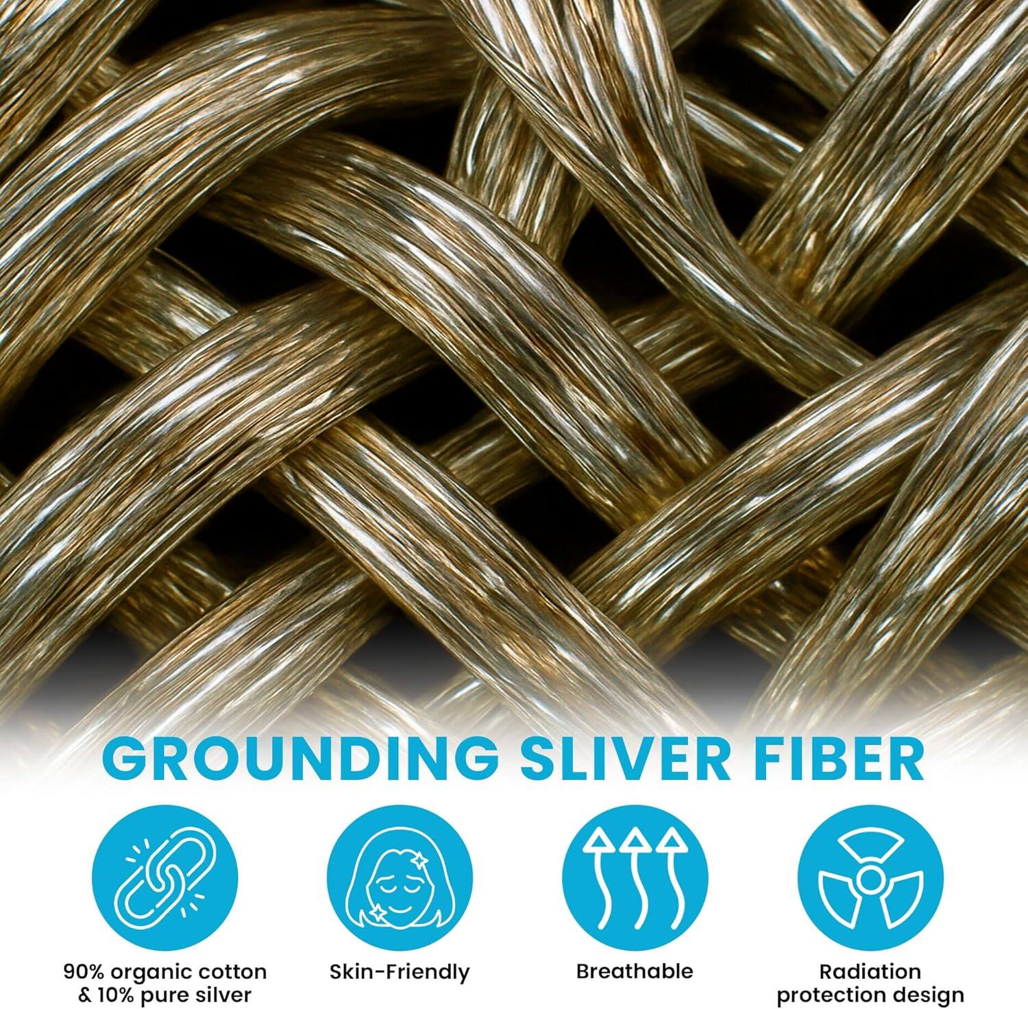 GROUNDING SILVER FIBER

- 90% organic cotton & 10% pure silver
- Skin-Friendly
- Breathable
- Radiation protection design