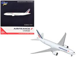 GeminiJets - Boeing 777F Commercial Aircraft Air France Cargo (F-GUOC) Striped Tail 1/400 & Airplane - White with Red and Blue