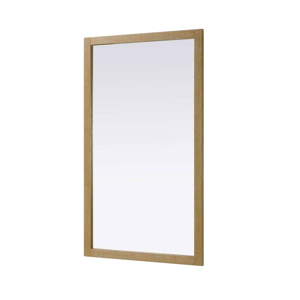Alt View 1. Elegant Kitchen and Bath - Noah Wooden Rectangle Mirror 60 x 36 in Linen Oak - Linen Oak.