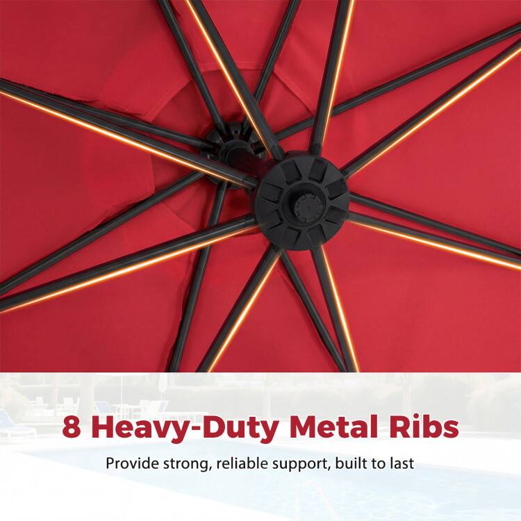 8 Heavy-Duty Metal Ribs Provide strong, reliable support, built to last