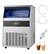 Alt View 5. VEVOR - 265lbs/24H Commercial Ice Maker,108 Ice Cubes in 15 Minutes,with 66lbs Large Storage Capacity for Bar Office Restaurant - Sliver.