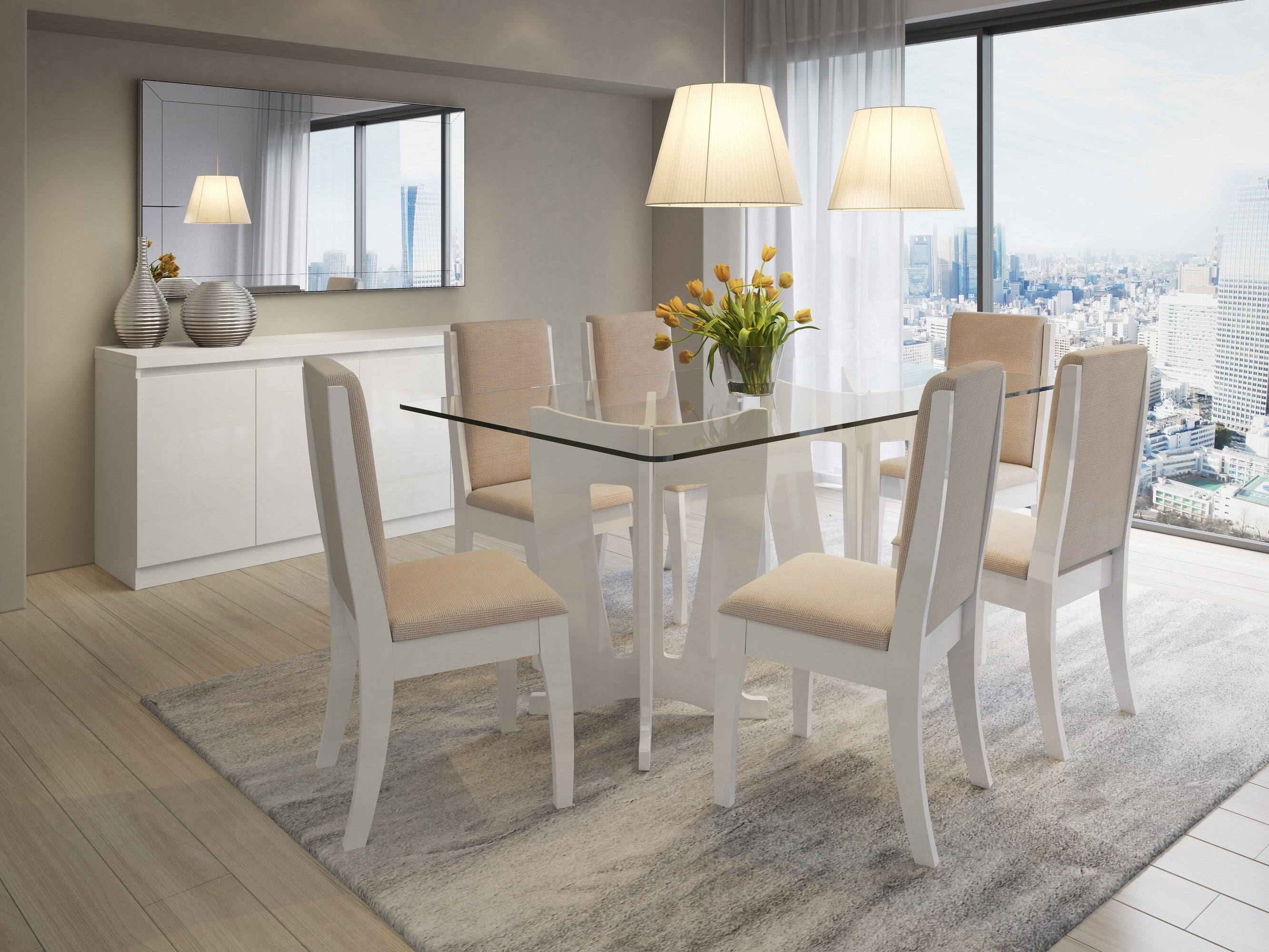 Angle. Manhattan Comfort - Viennese Contemporary Modern 62" Sideboard - White.