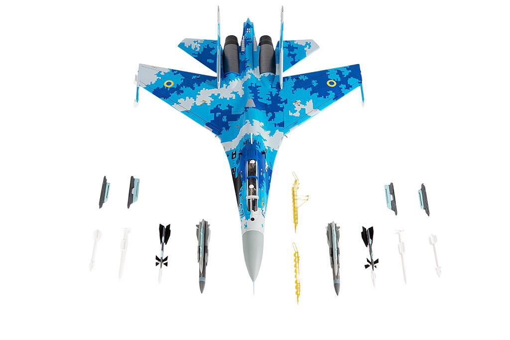 Alt View 5. JC Wings - Sukhoi Su-27UB Flanker Aircraft "831st Tactical Aviation Brigade" (2017) Ukrainian Air Forces 1/72 Model by JC Wings.