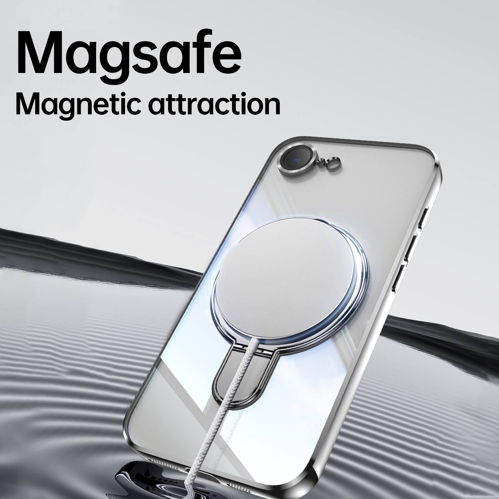 Magsafe  
Magnetic attraction
