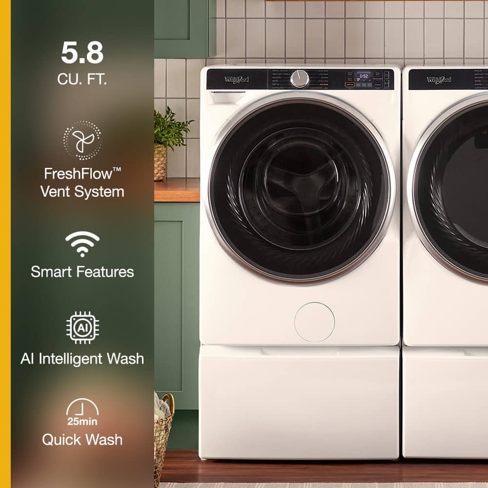 5.8 CU. FT. FreshFlow™ Vent System Smart Features AI Intelligent Wash 25min Quick Wash