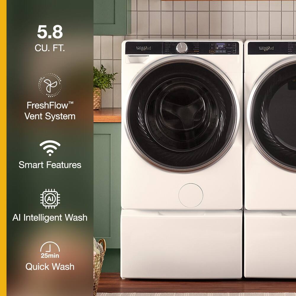 5.8 CU. FT. FreshFlow™ Vent System Smart Features AI Intelligent Wash 25min Quick Wash