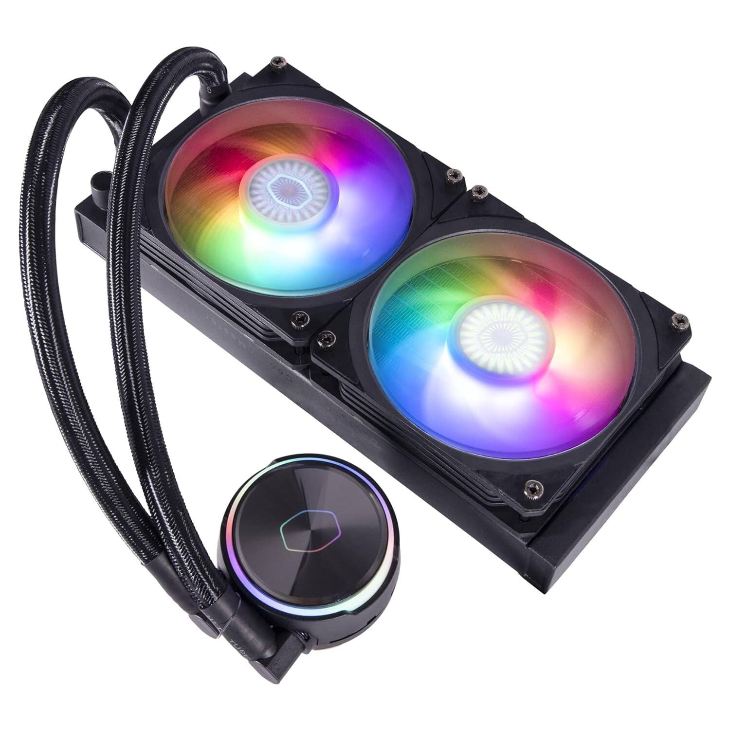 Alt View 1. Cooler Master - Cooler Master MLY-D24M-A23PZ-R1 MasterLiquid PL240 FLUX Close-Loop AIO CPU Liquid Cooler - Black.
