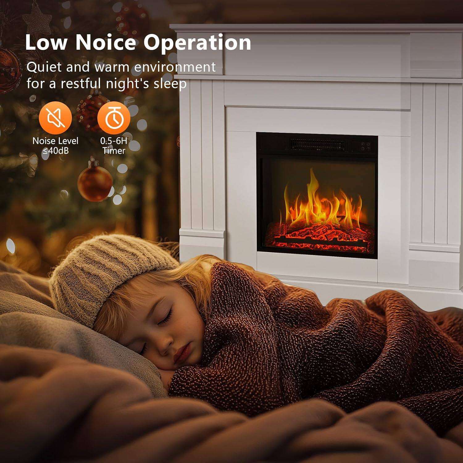 Low Noise Operation

Quiet and warm environment for a restful night's sleep

Noise Level ≤40dB

0.5-6H Timer
