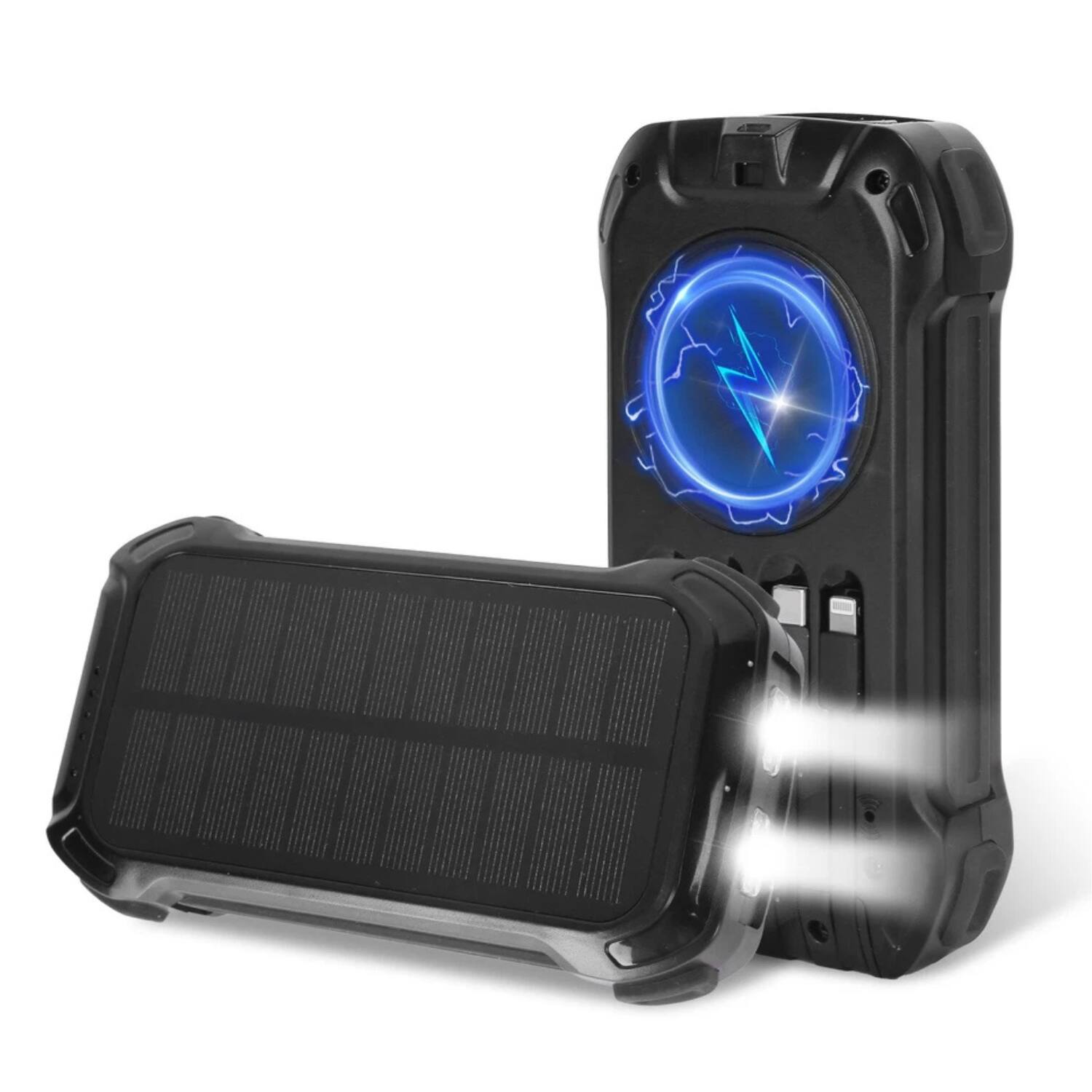 Left. Home Collection - 49800mAh Solar Power Bank Portable Charger Black - Black.