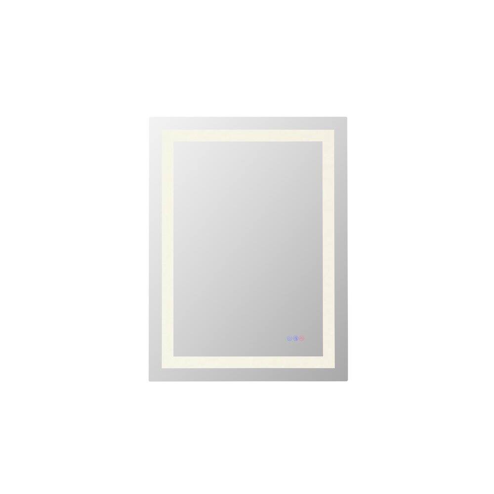 Back. Elegant Kitchen and Bath - Riven 36X27 Led Mirror, Adjustable Color 3000K/4200K/6400K - White.