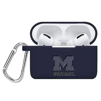Front. Affinity Bands - Michigan Wolverines Debossed Silicone Airpods Pro Case Cover - No Size - Multicolor.