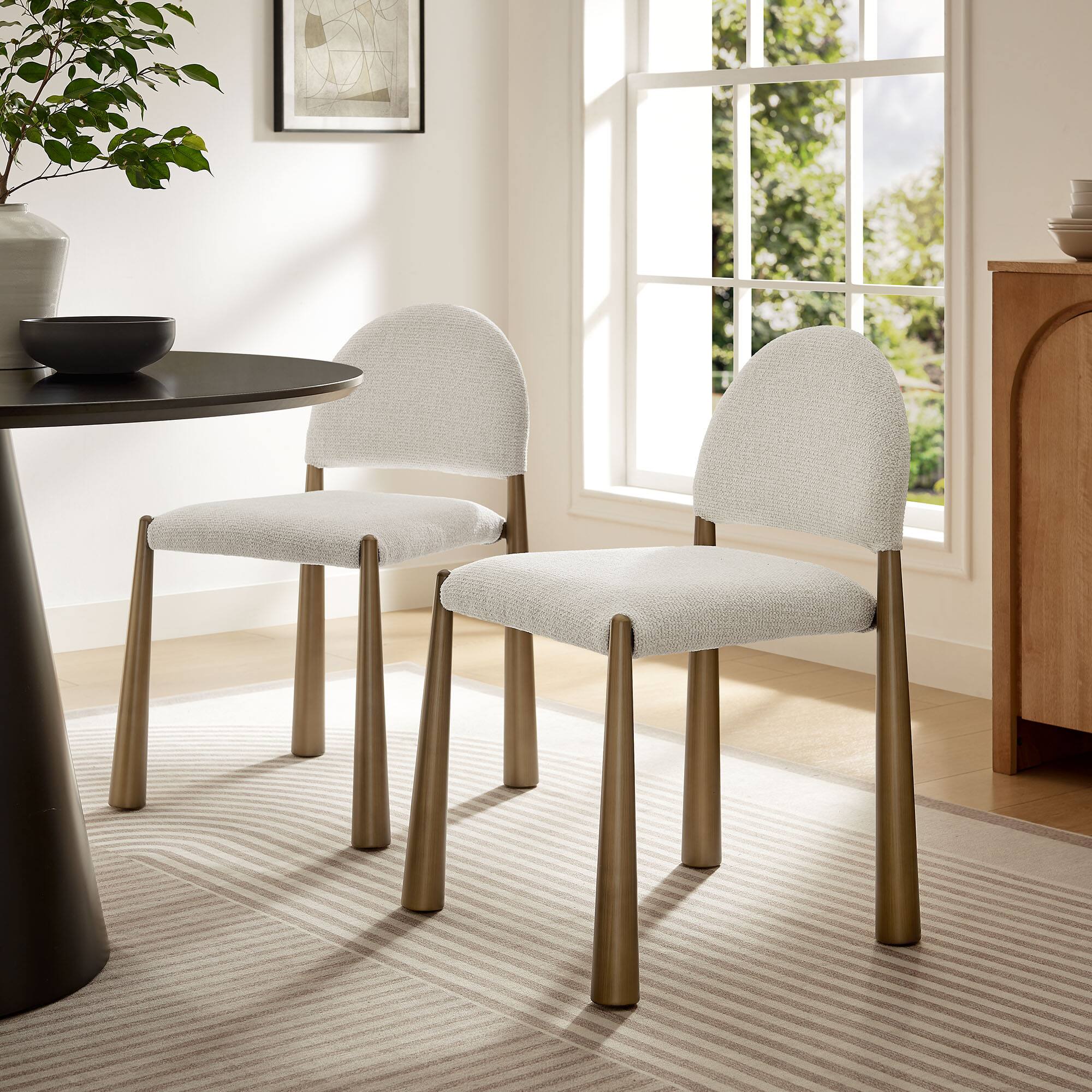 Alt View 5. Modway - Hayley Upholstered Fabric Dining Side Chair by Modway - White.