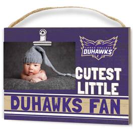 Jardine - Loras College Duhawks 8'' x 10'' Cutest Little Weathered Logo Clip Photo Frame - Purple