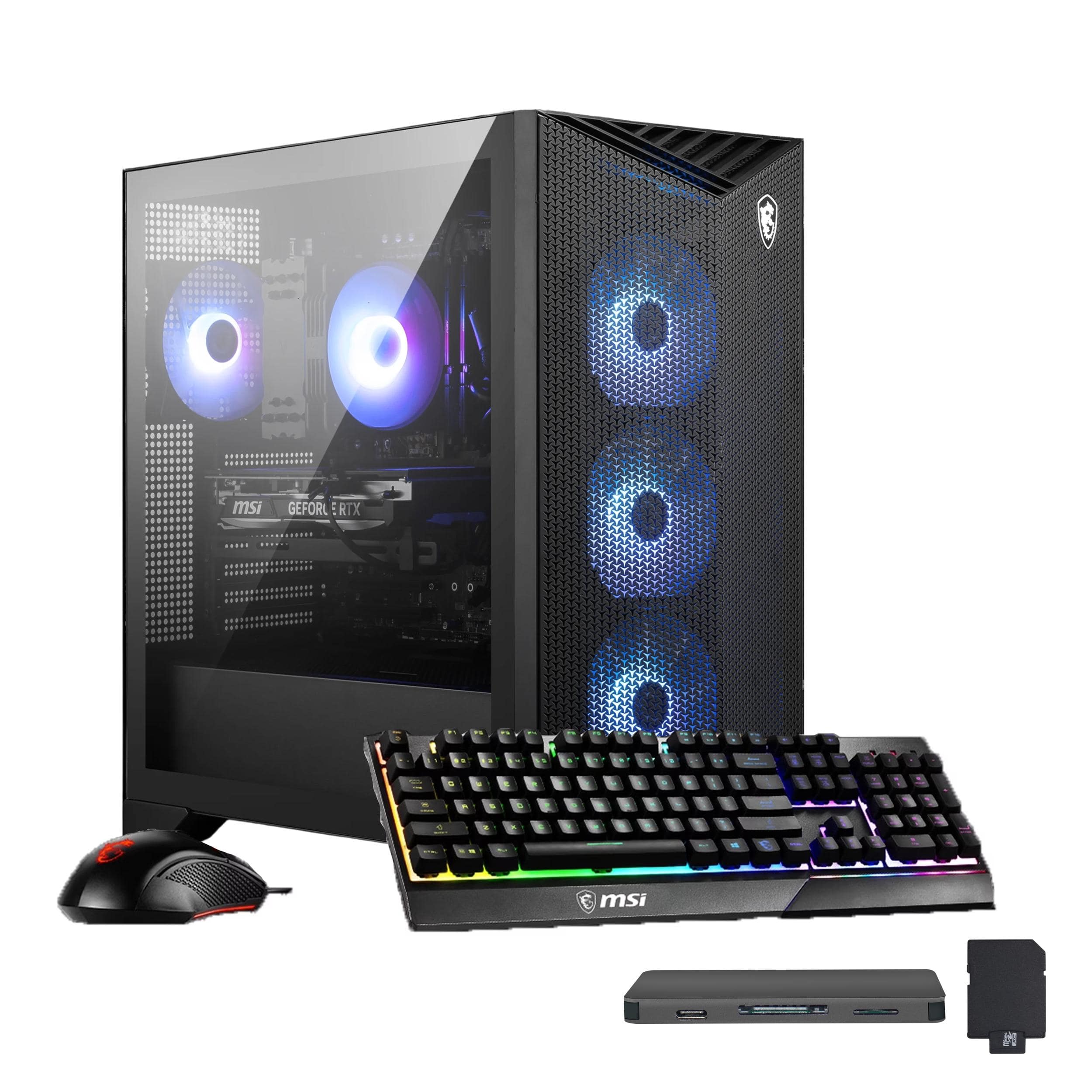 MSI - Aegis R2 Gaming Desktop,64GB DDR5,2TB SSD,Intel i7-14700F,NVIDIA RTX 5060Ti,Win 11,1TB Docking Station - Black