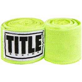TITLE Boxing - 180" Semi Elastic Mexican Handwraps - Neon Lime
