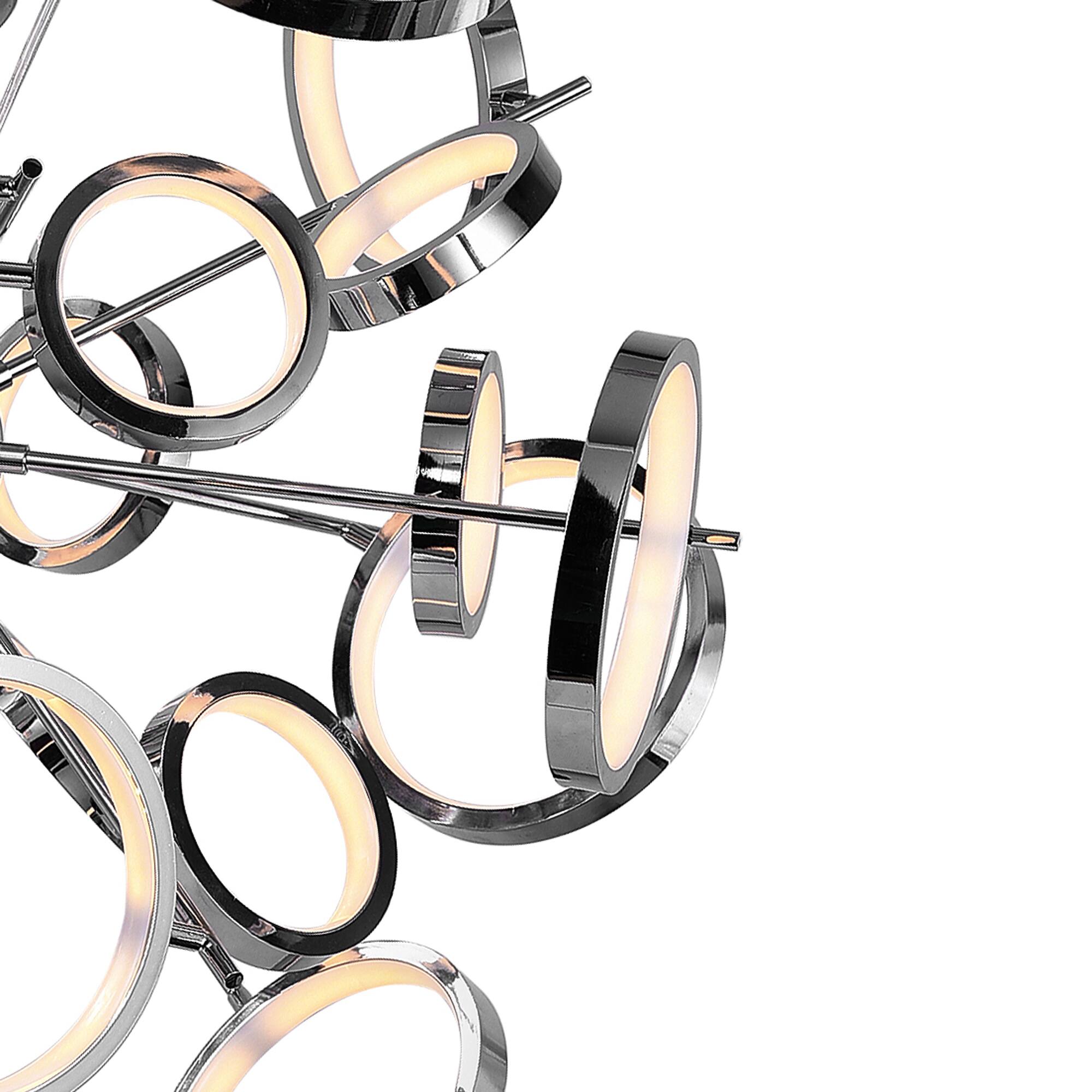 Angle. CWI Lighting - Colette LED Chandelier With Chrome Finish - Chrome.