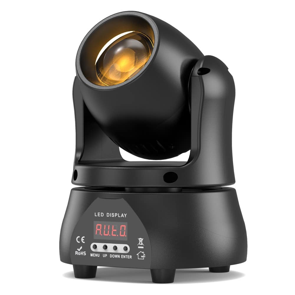 UKing - Mini 40W Beam Moving Head Light Stage Light for DJ Concert Party Weddings Nightclub Dance Hall