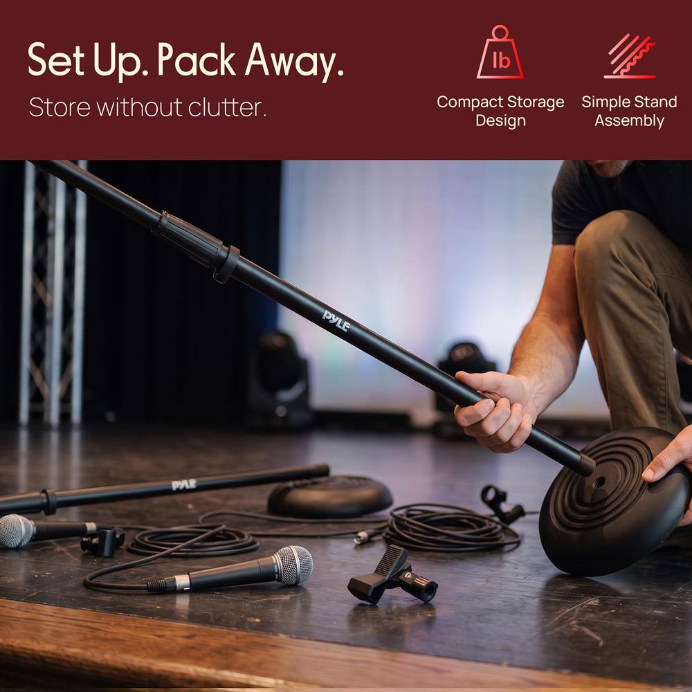 Set Up. Pack Away.  
Store without clutter.  

lb Compact Storage Simple Stand Design Assembly  

PYLE
