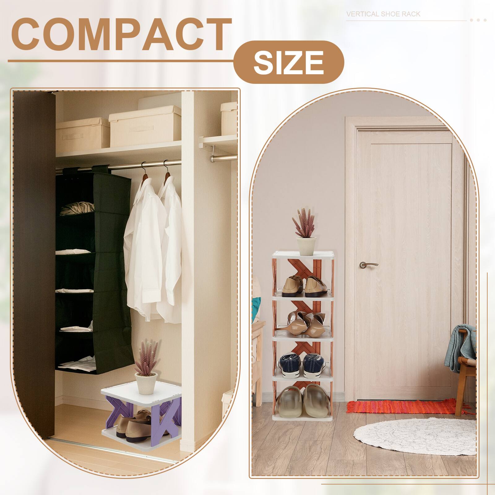 VERTICAL SHOE RACK COMPACT SIZE