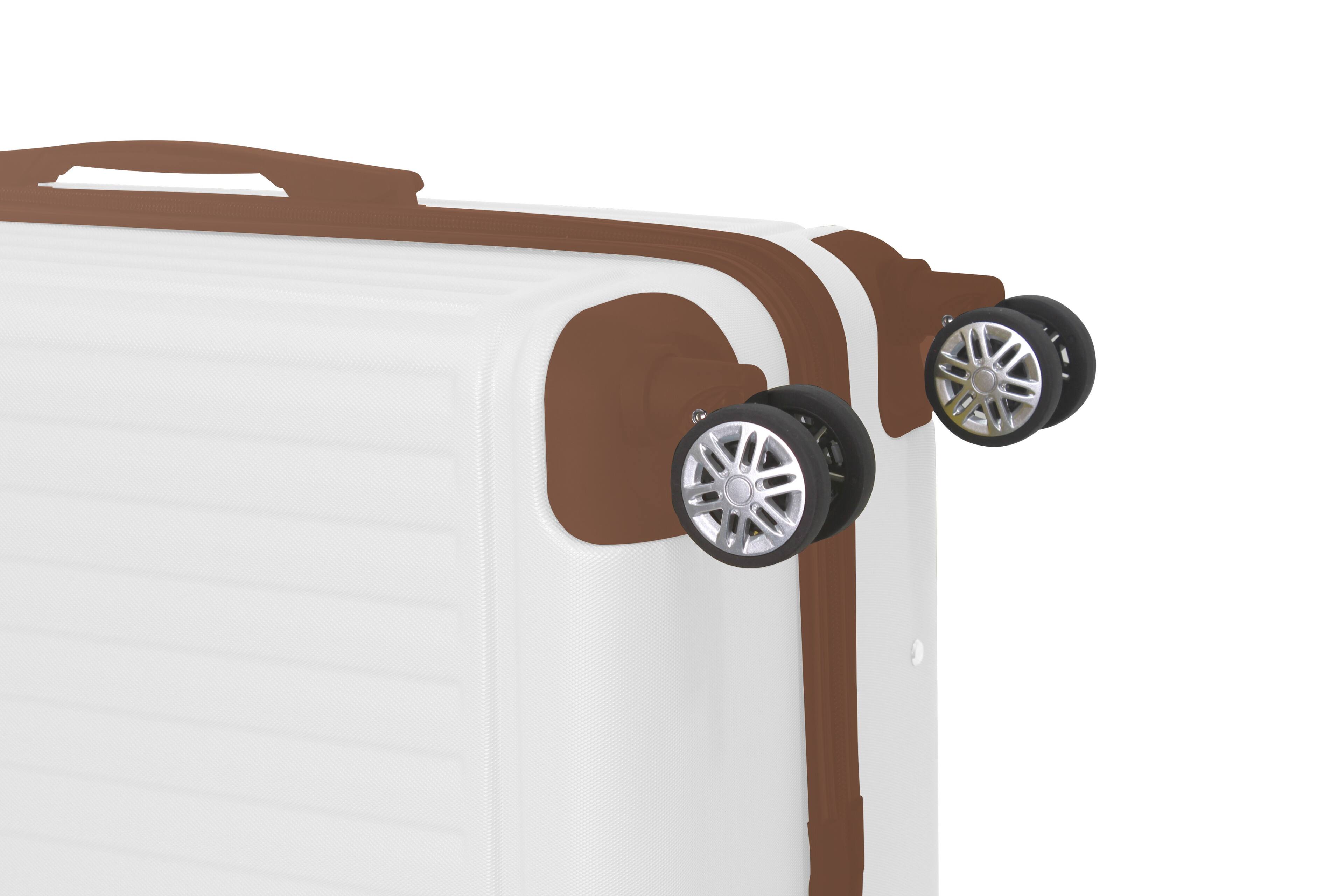 Alt View 7. Bestier - 3-Piece ABS Hardshell Luggage Set (20”/24”/28”) with TSA Lock, Silent Spinner Wheels & Telescopic Handle - Brown.