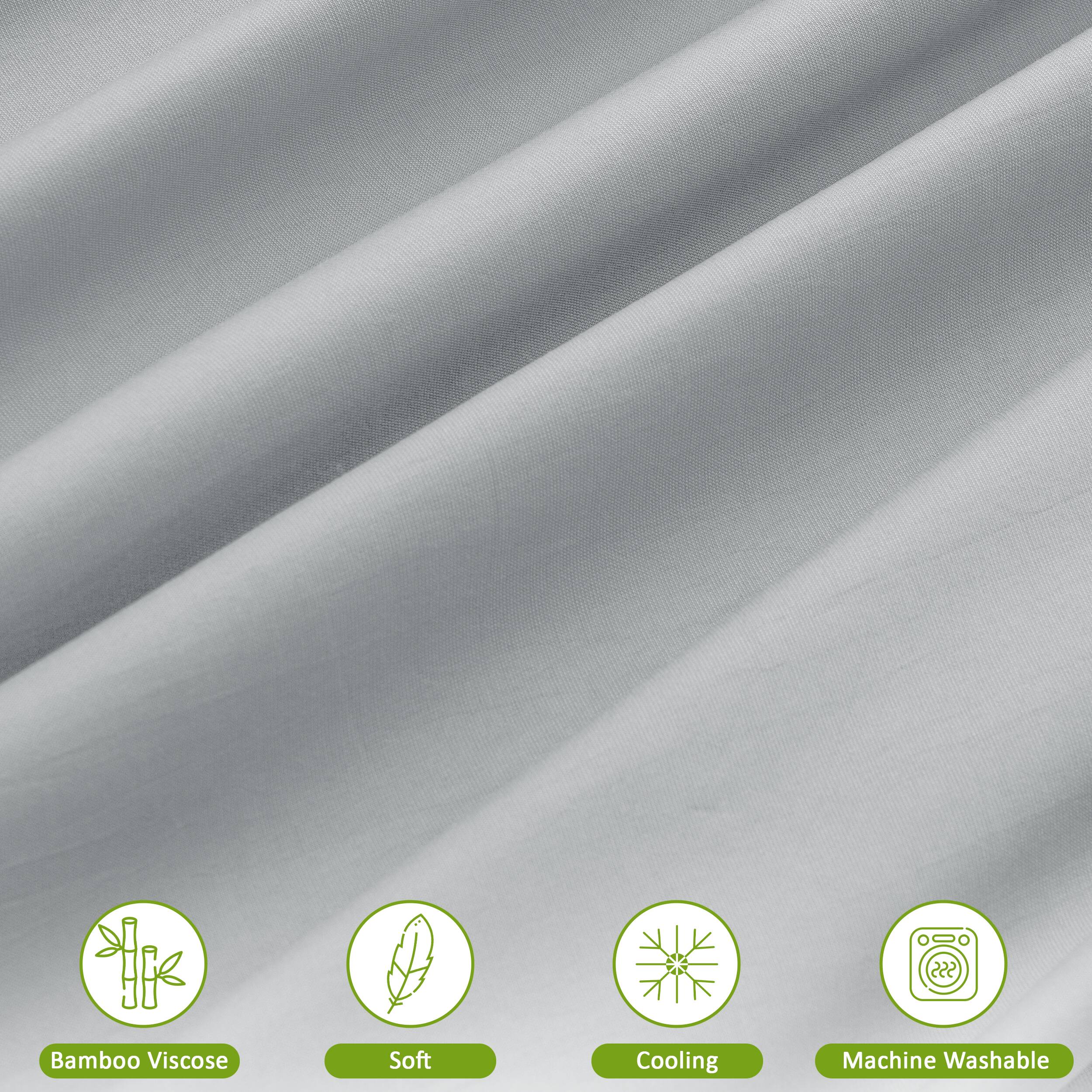 Bamboo Viscose  
Soft  
Cooling  
Machine Washable