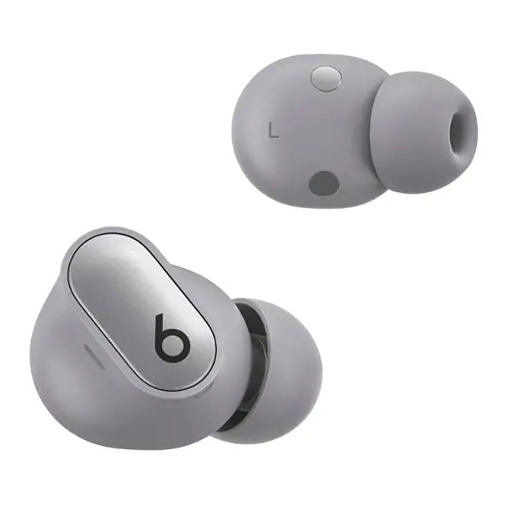 Left. Beats - Beats - Studio Buds + True Wireless Noise Cancelling Earbuds + Power Adapter - Silver.