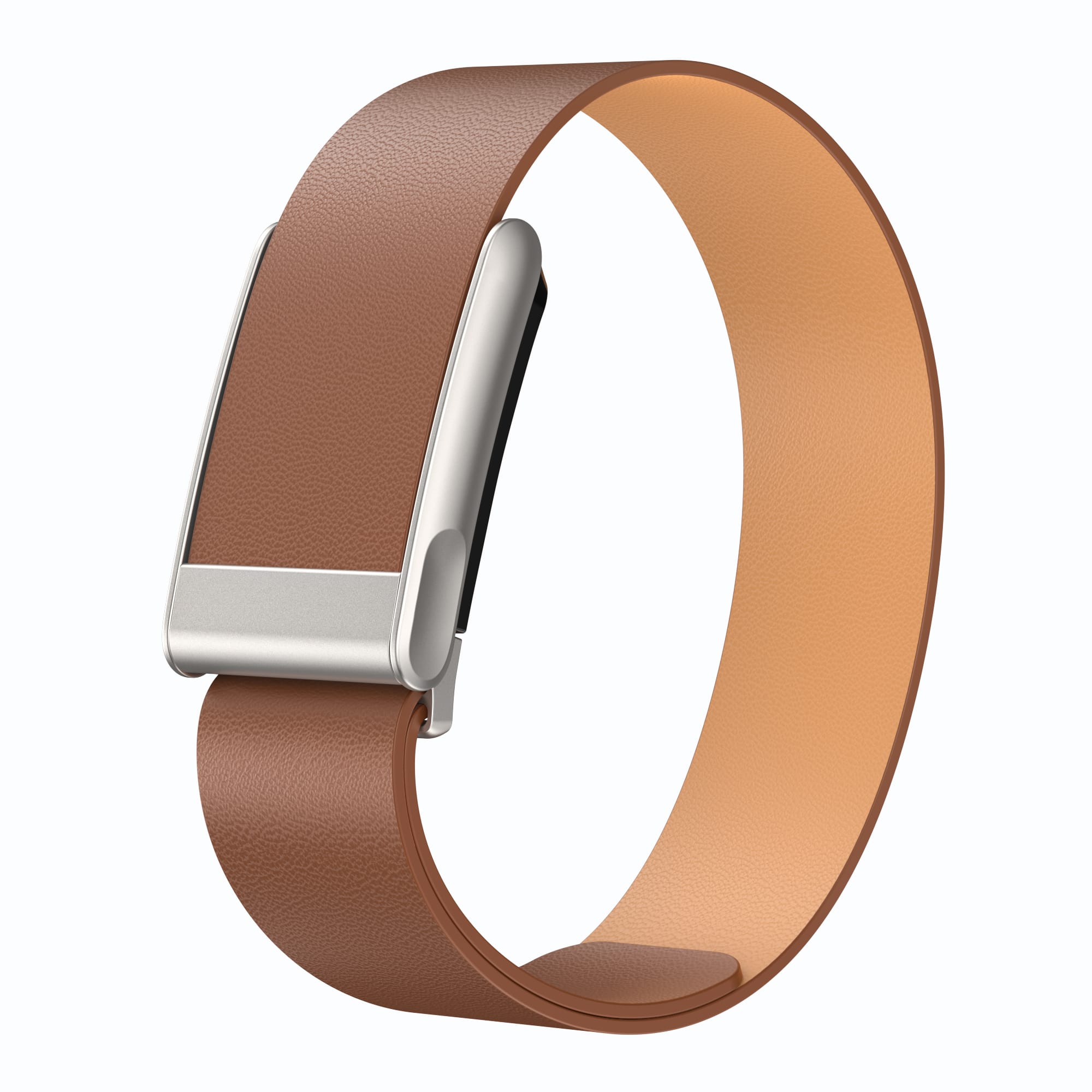 Front. Dteck - Leather Band for Whoop 5.0 One, Peak, Life/MG, Genuine Leather Durable Replacement Wristband Strap for Men Women - Brown.