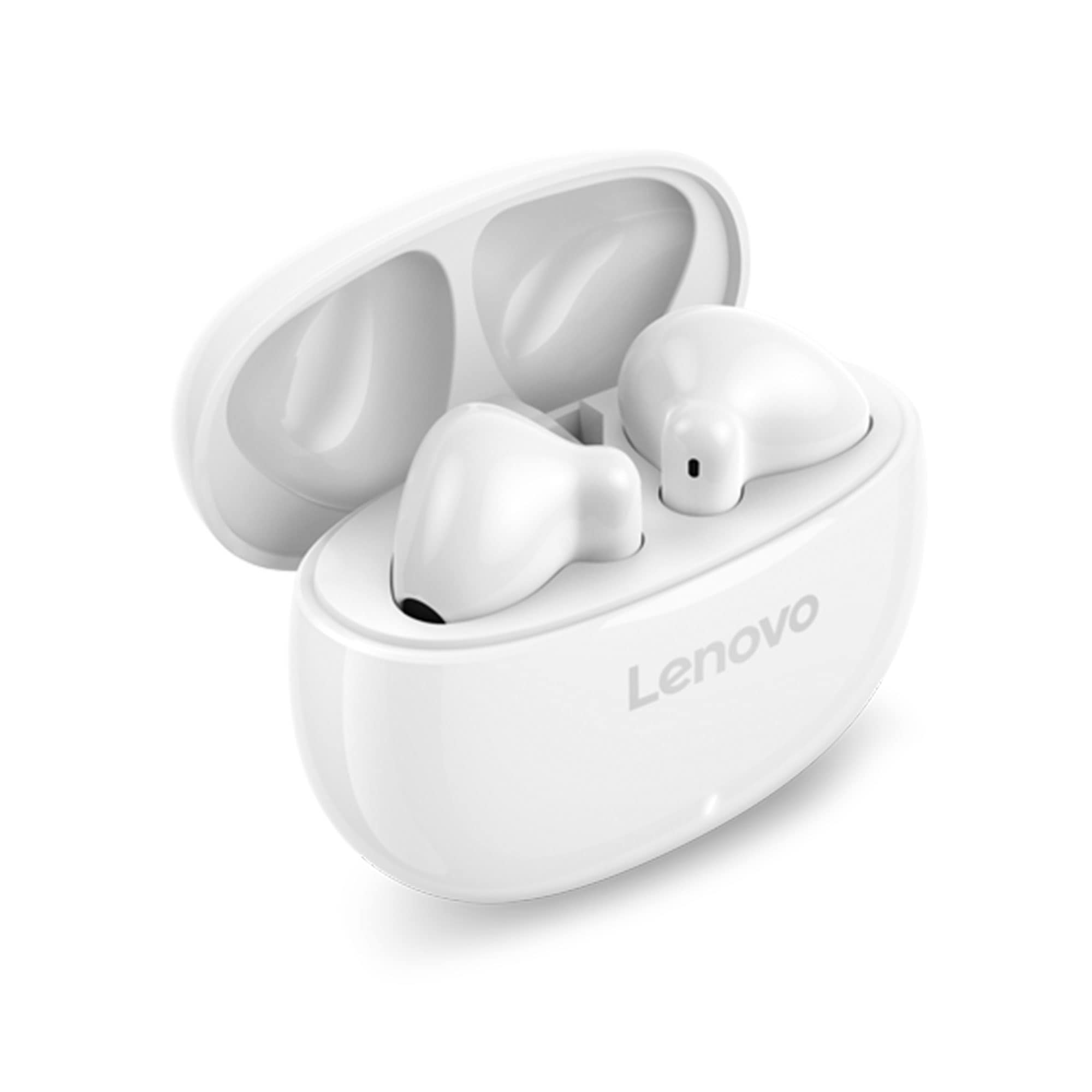 Alt View 4. Lenovo - Lenovo E310 True Wireless Stereo Earbuds Standalone-White - Stereo - True Wireless - Bluetooth - 32.8 ft - 32 Ohm - 50 - White.