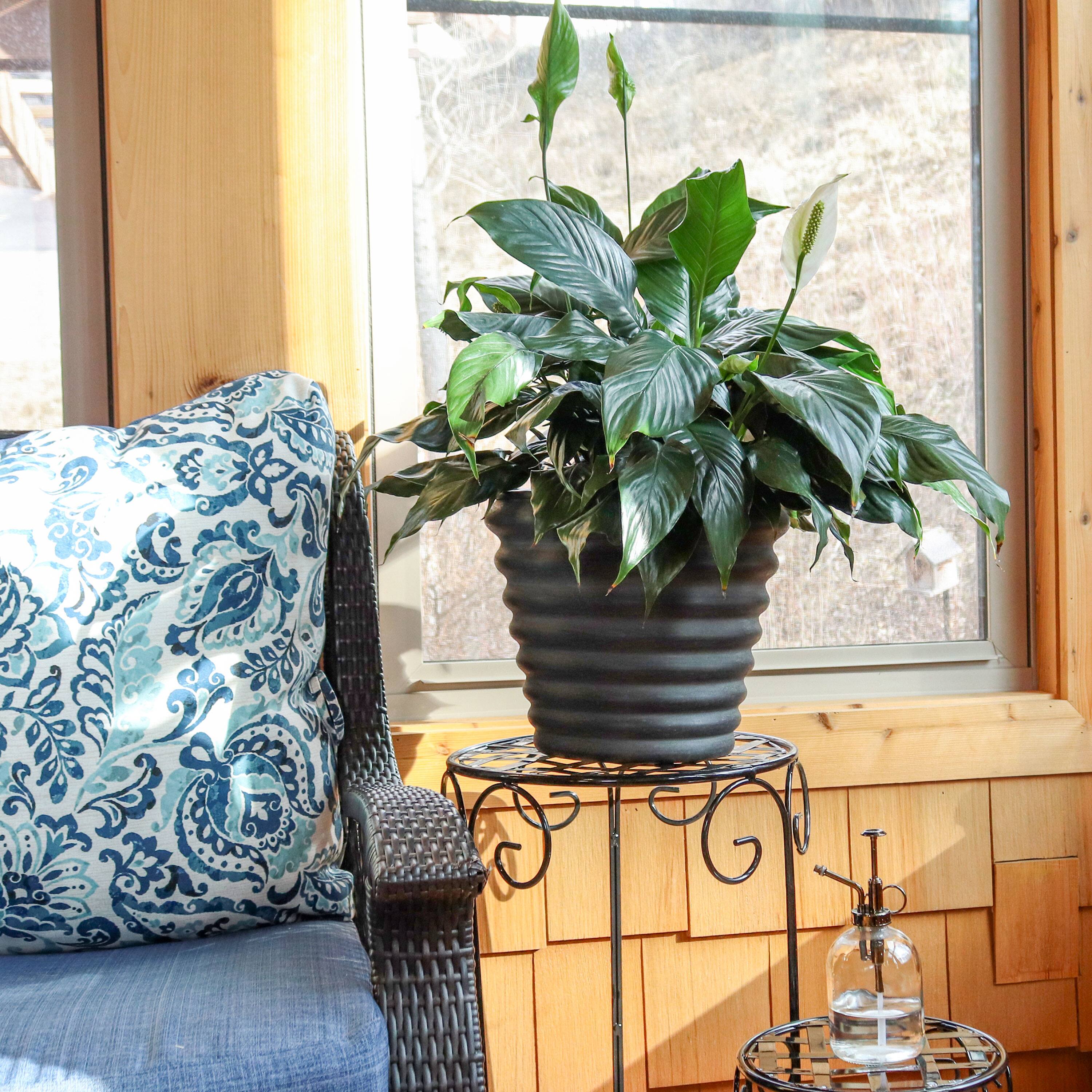 Alt View 3. Sunnydaze - Molly Metal Planter - 12.5 in - Set of 2 - Matte Gray.