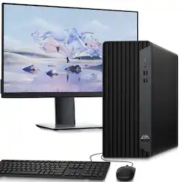 HP - Refurbished Excellent - G6 Tower Desktop PC | Intel Core i5-10th 3.1GHz | 16GB DDR4 RAM | 128GB + 1TB HDD | 22" LED | KB & Mouse | WiFi | Win11 - Black