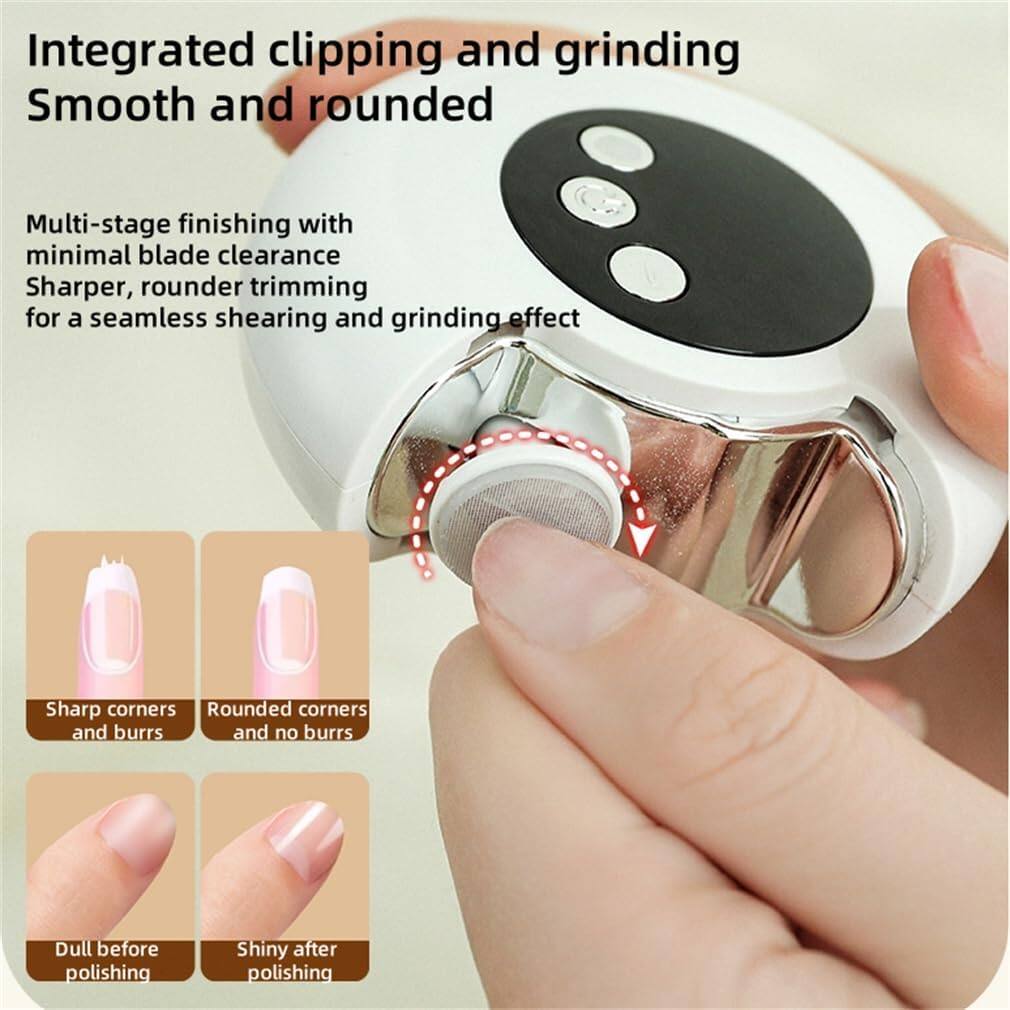 Integrated clipping and grinding  
Smooth and rounded  

Multi-stage finishing with minimal blade clearance  
Sharper, rounder trimming for a seamless shearing and grinding effect  

Sharp corners  
Rounded corners and no burrs  

Dull before polishing  
Shiny after polishing