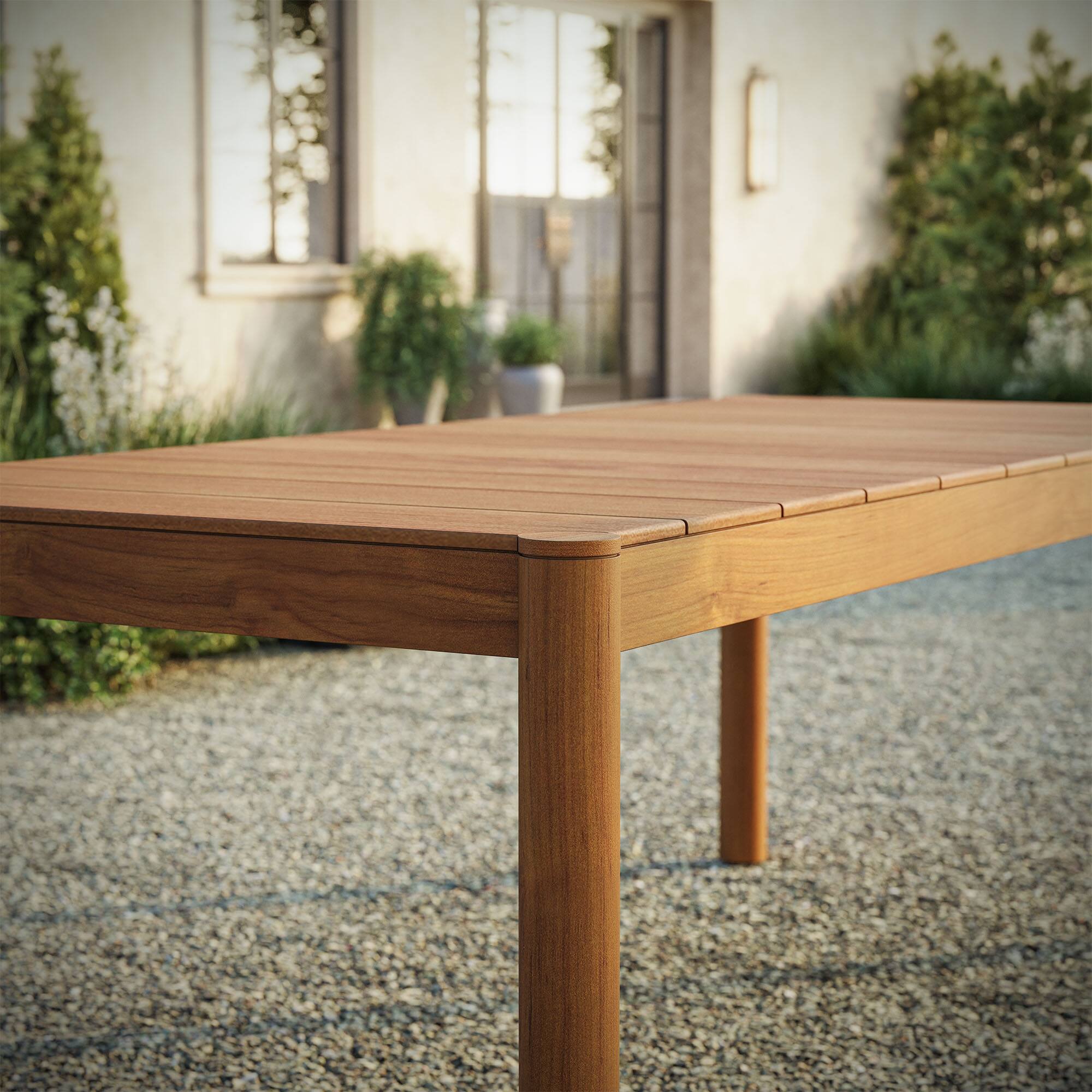 Alt View 1. Modway - Eleni 89-Inch Outdoor Patio Teak Wood Dining Table by Modway - Natural.