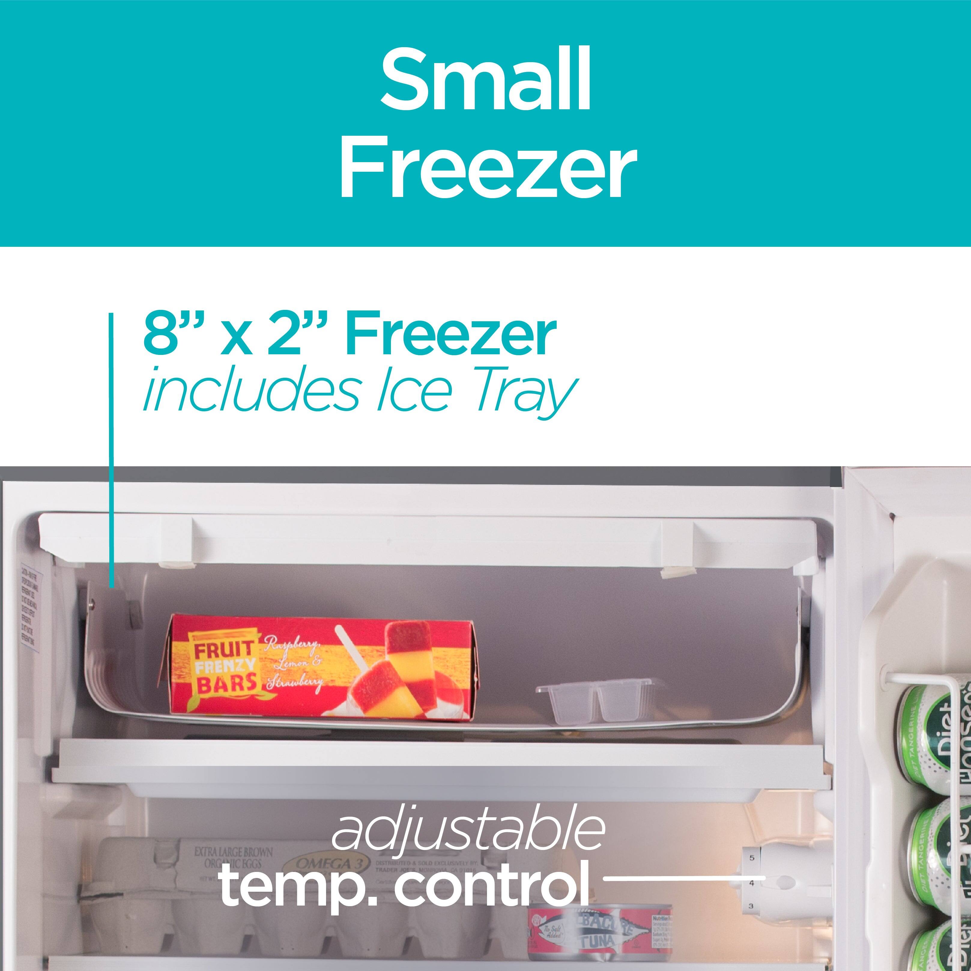 Small Freezer 8" x 2" Freezer includes Ice Tray. FRUIT Raspbory Lemon & FRENZY BARS Seeding EXTRA LARGE BROWN adjustable temp. control.