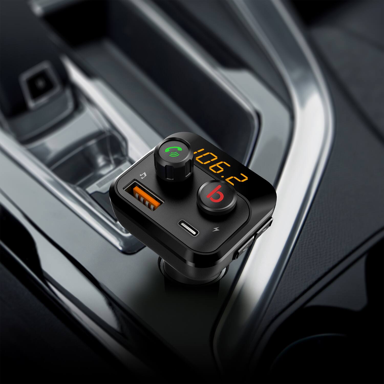 Angle. ToughTested - FM Transmitter with Bass Boost TT-FM-BST - Orange.