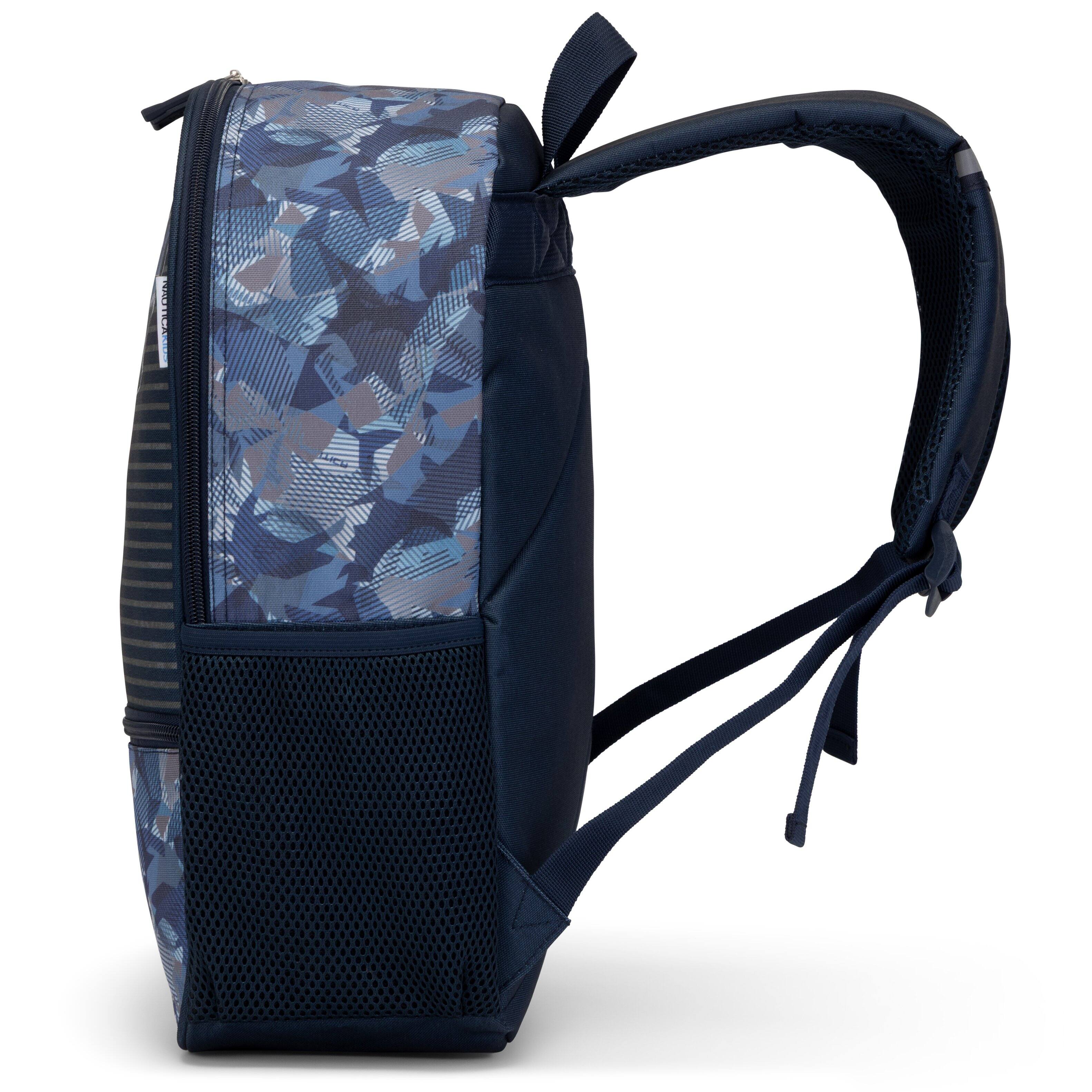 Alt View 1. Nautica - Nautica 16" Back to Basics Kids Backpack with Cushioned Back and Shoulder Straps | Shark Frenzy - Shark Frenzy.