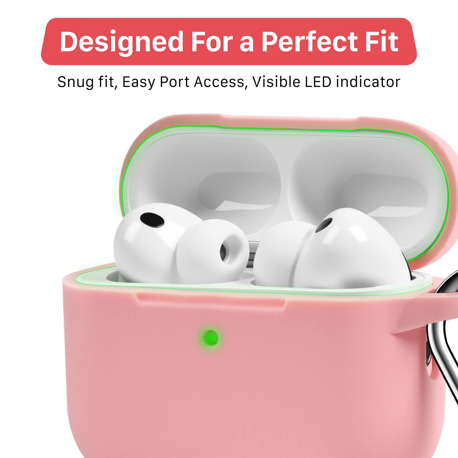 Designed For a Perfect Fit  
Snug fit, Easy Port Access, Visible LED indicator