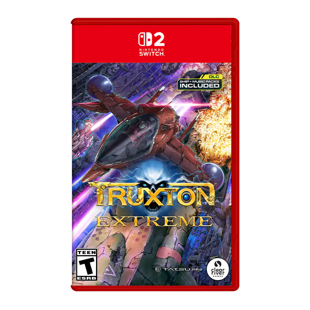 0D2 NINTENDO SWITCH. DLC eP. MUNIC PACKS INCLUDED. RUXTON EXTREME. TEEN T ESRB. TATSUJIN clear river.