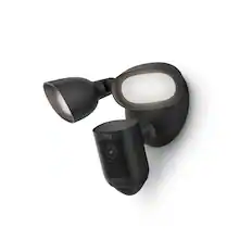 Front. Ring - Ring Floodlight Cam Pro with 2K Video and Ring Vision, 2 LED Lights, Dual Band Wi-Fi, and 3D Motion Detection - Black.