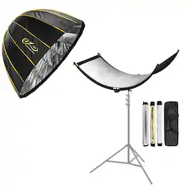 EZ Lock Deep Parabolic Quick Softbox (48") + Glow ArcLight II Curved Reflector Kit