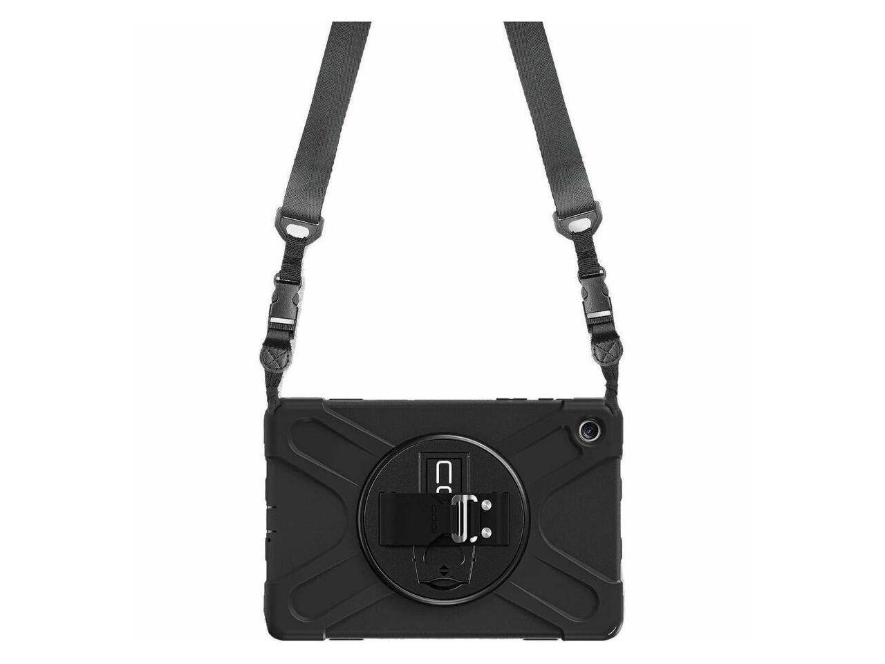 Alt View 3. CODi - CODi Rugged Case with Integrated Screen Protector for Samsung Galaxy Tab A9+ with Kickstand and Hand/Shoulder Strap - Black.