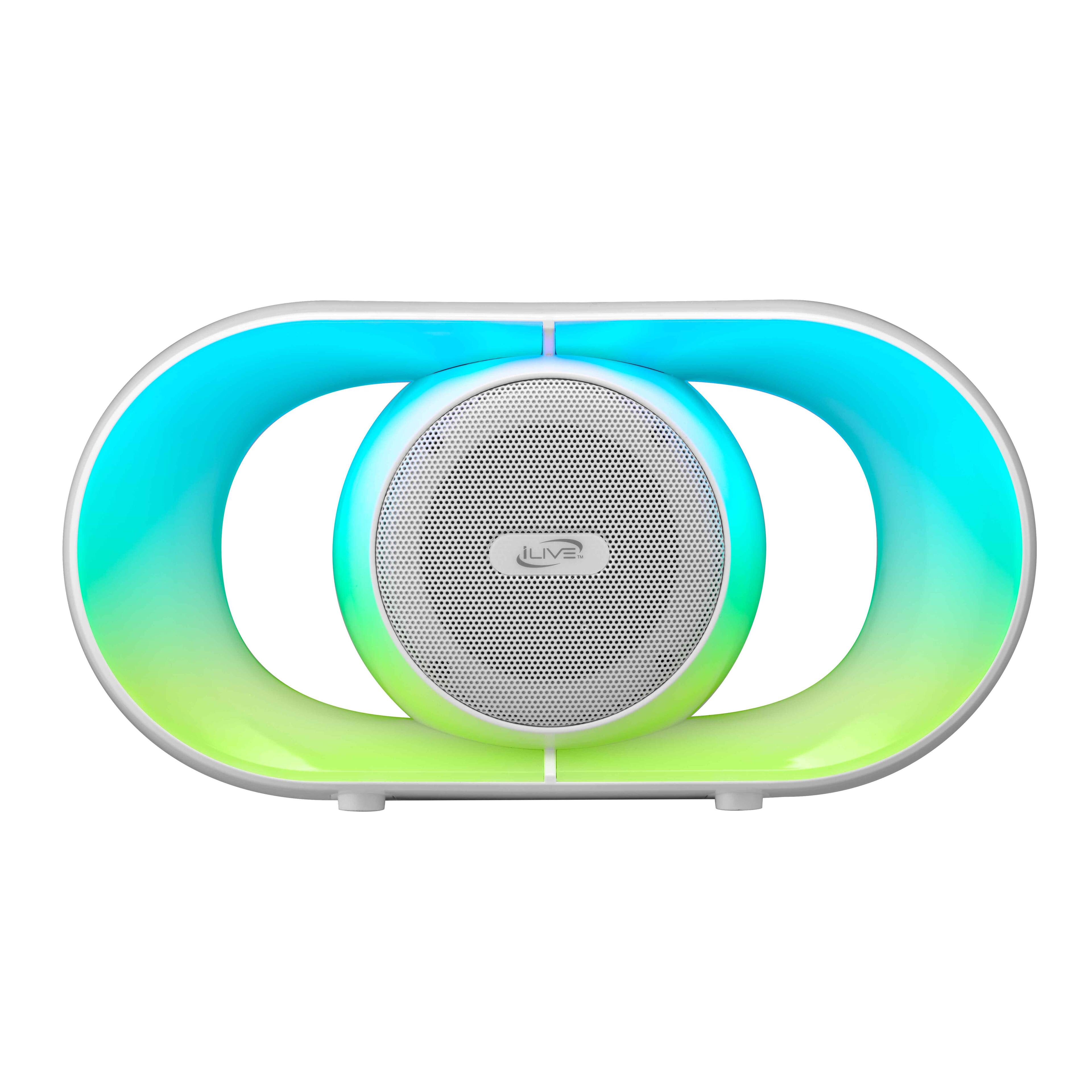 Front. iLive - iLive "Tunes+" Wireless Bluetooth Speaker with Color Changing LEDs, ISB275W.