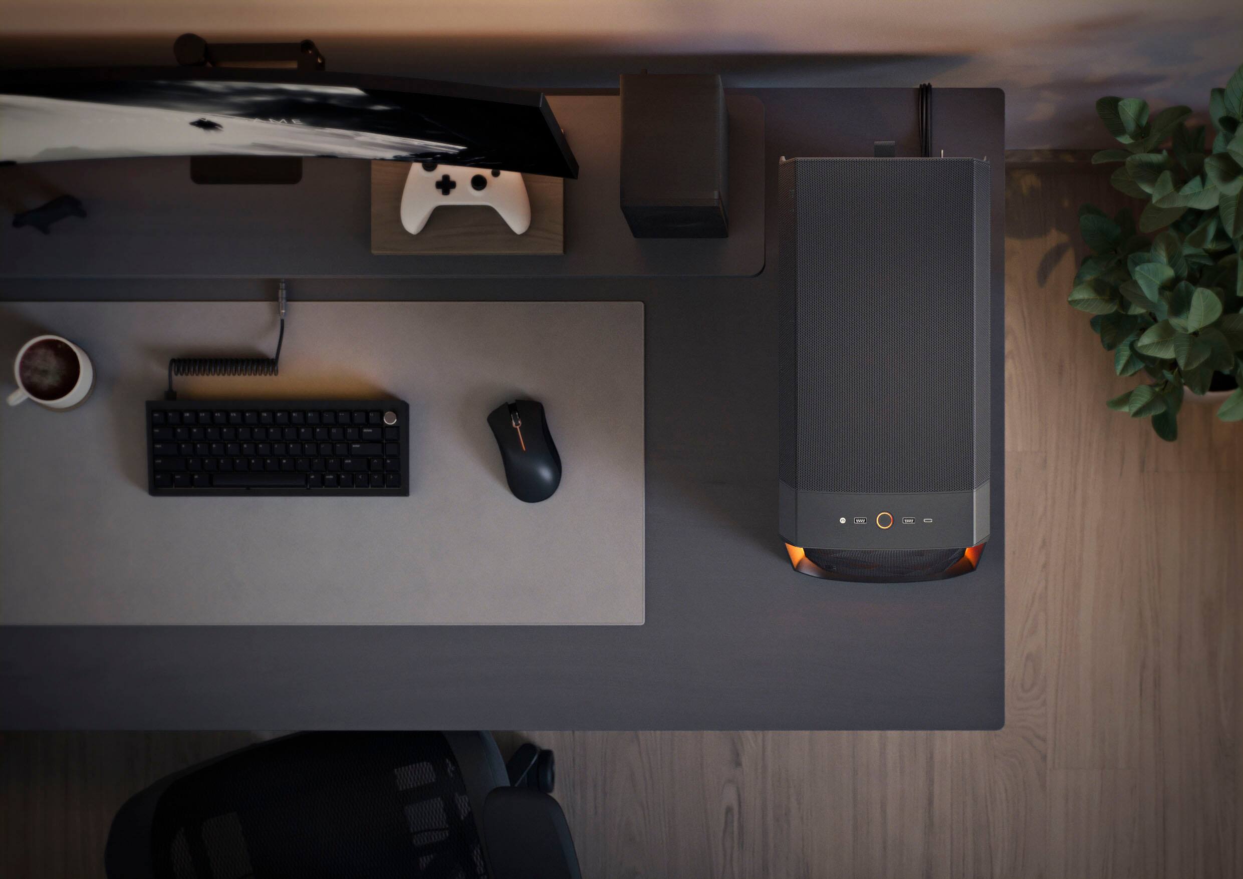 Alt View 16. Fractal Design - Meshify 3 RGB ATX mATX Black Chassis with Light Tinted TG Side Panel Mid-Tower PC Case - Black.