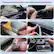 Please test the interior car light before installation
1. Confirm the size
2. Pass optic fiber through the transparent tube
3. Use the pry tool to open the gap
4. Put the fiber into the gap
5. Connect fiber to light source and tighten screw
6. Connect the USB cable
