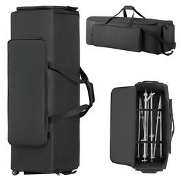 VEVOR - Drum Hardware Bag with Wheels, 1680D, Drum Set Equipment Carry Bag, Carrying Case with Sturdy Handle, Durable Zipper - Black