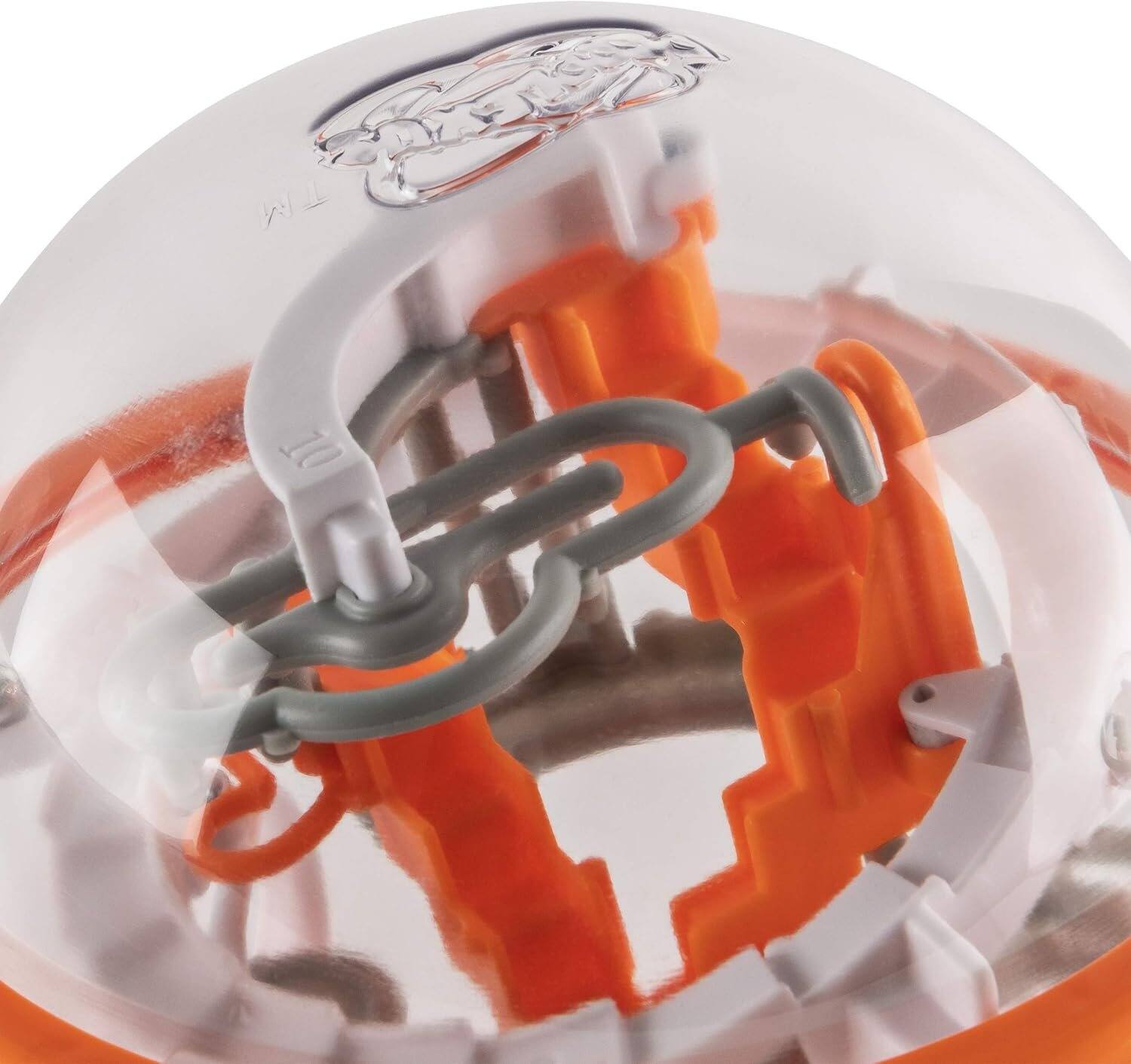 Left. Spin Master - Perplexus Go Stairs 3D Labyrinth Fidget Maze Puzzle, Compact Travel Size, Ages 8 & Up - Orange.