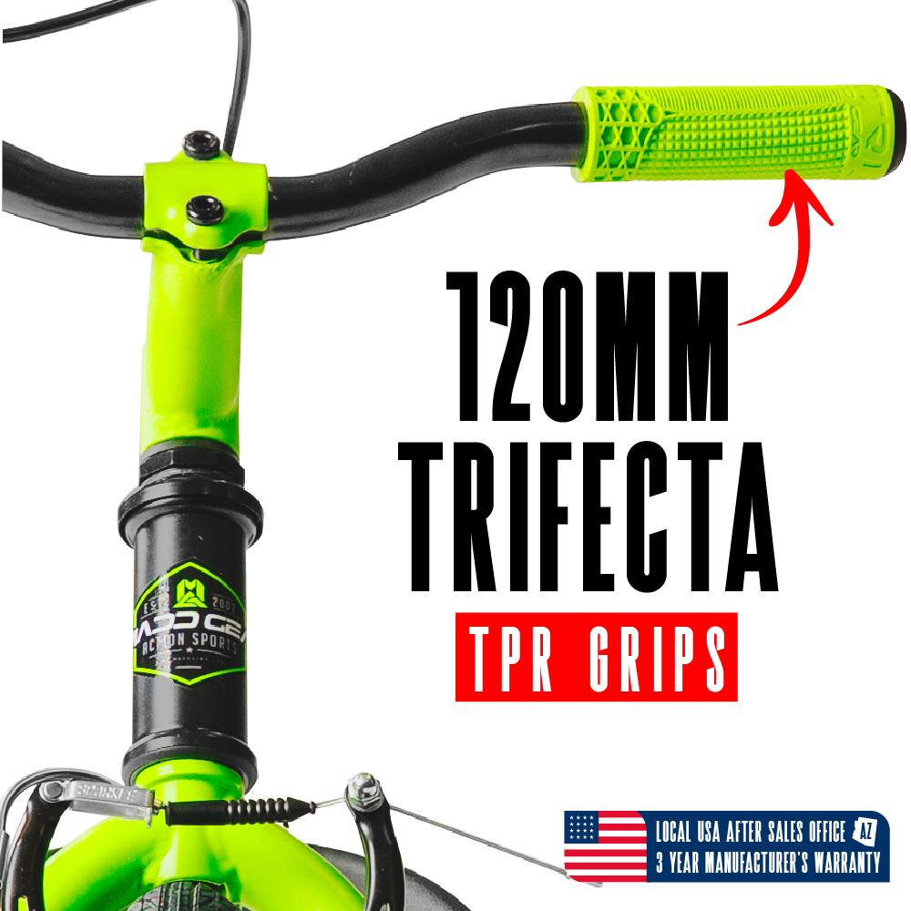 1E X 2002 CEN RC ACHON ON SPORTS CE 120MM TRIFECTA TPR GRIPS nothing_to_transcbe E LOCAL USA AFTER SALES OFFICE AZ 3 YEAR MANUFACTURER'S WARRANTY