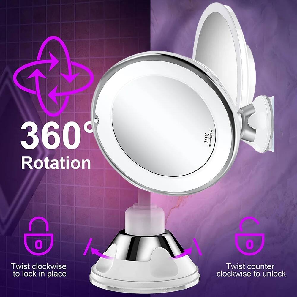 360° Rotation

10X Magnification

Twist clockwise to lock in place

Twist counter clockwise to unlock