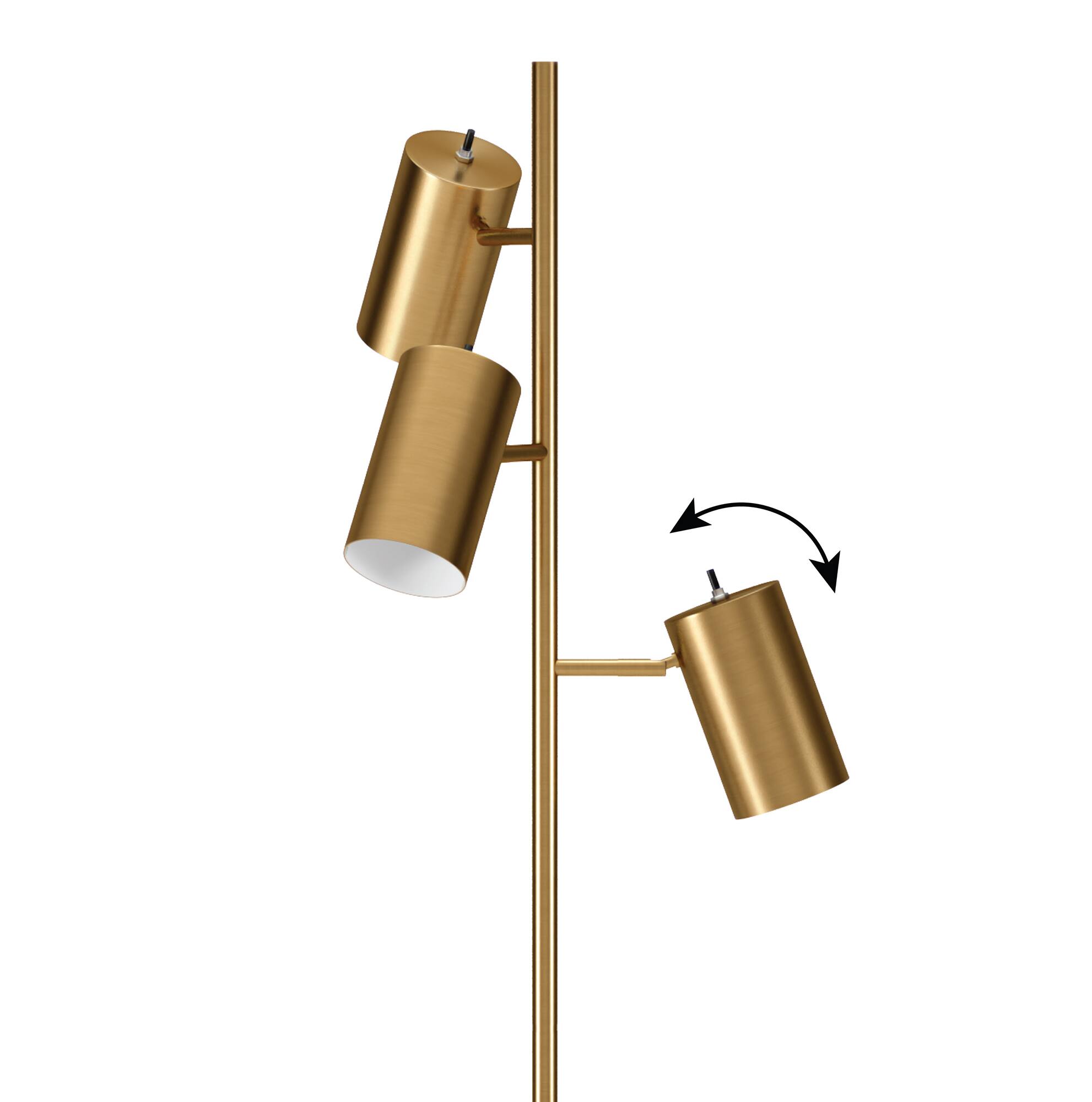 Alt View 20. Hudson&Canal - Dorset 3-Light Floor Lamp - Brass.