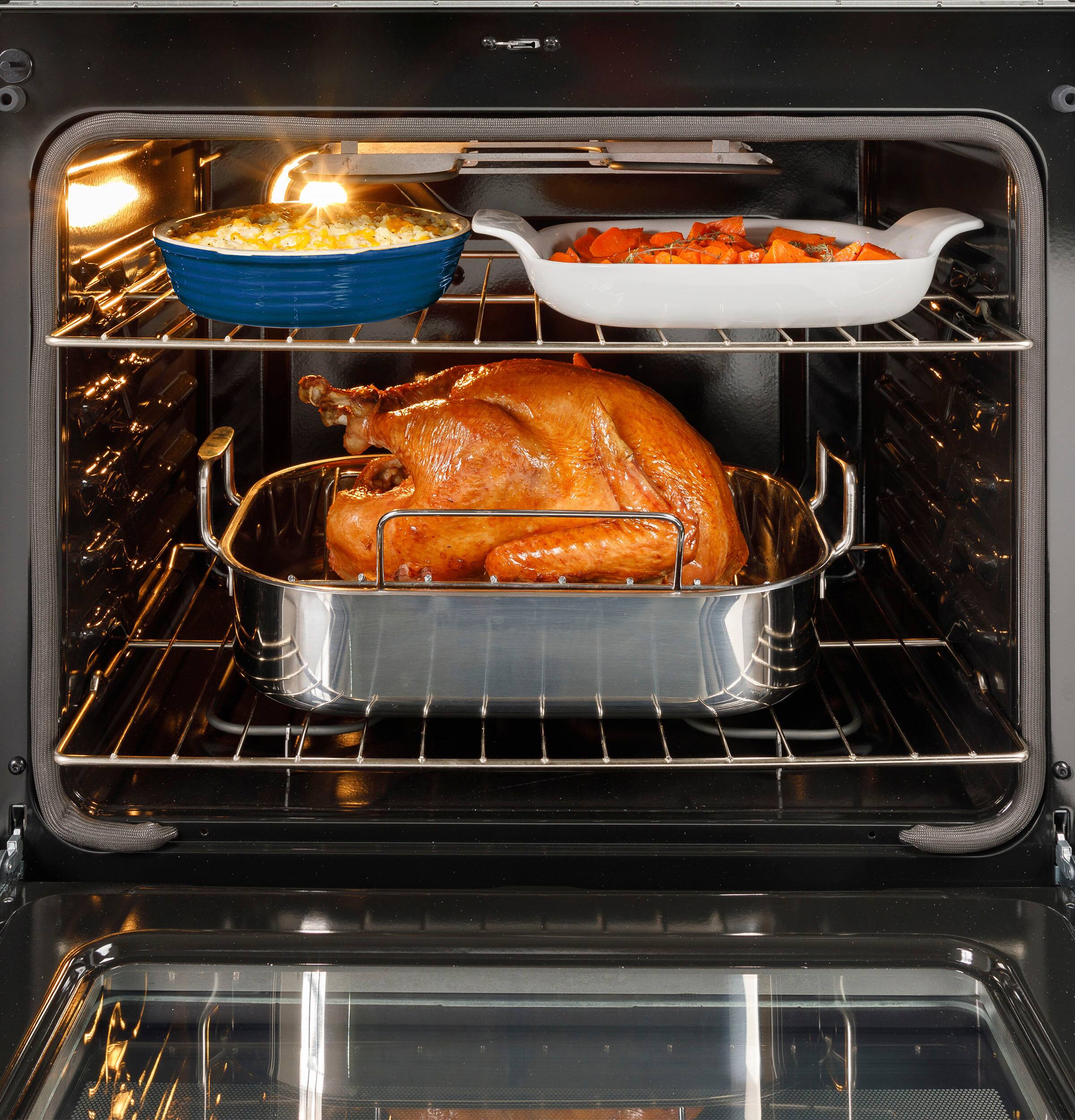 Alt View 13. GE - 5.3 Cu. Ft. Freestanding Electric Range with Crisp Mode and Express Preheat - Stainless Steel.