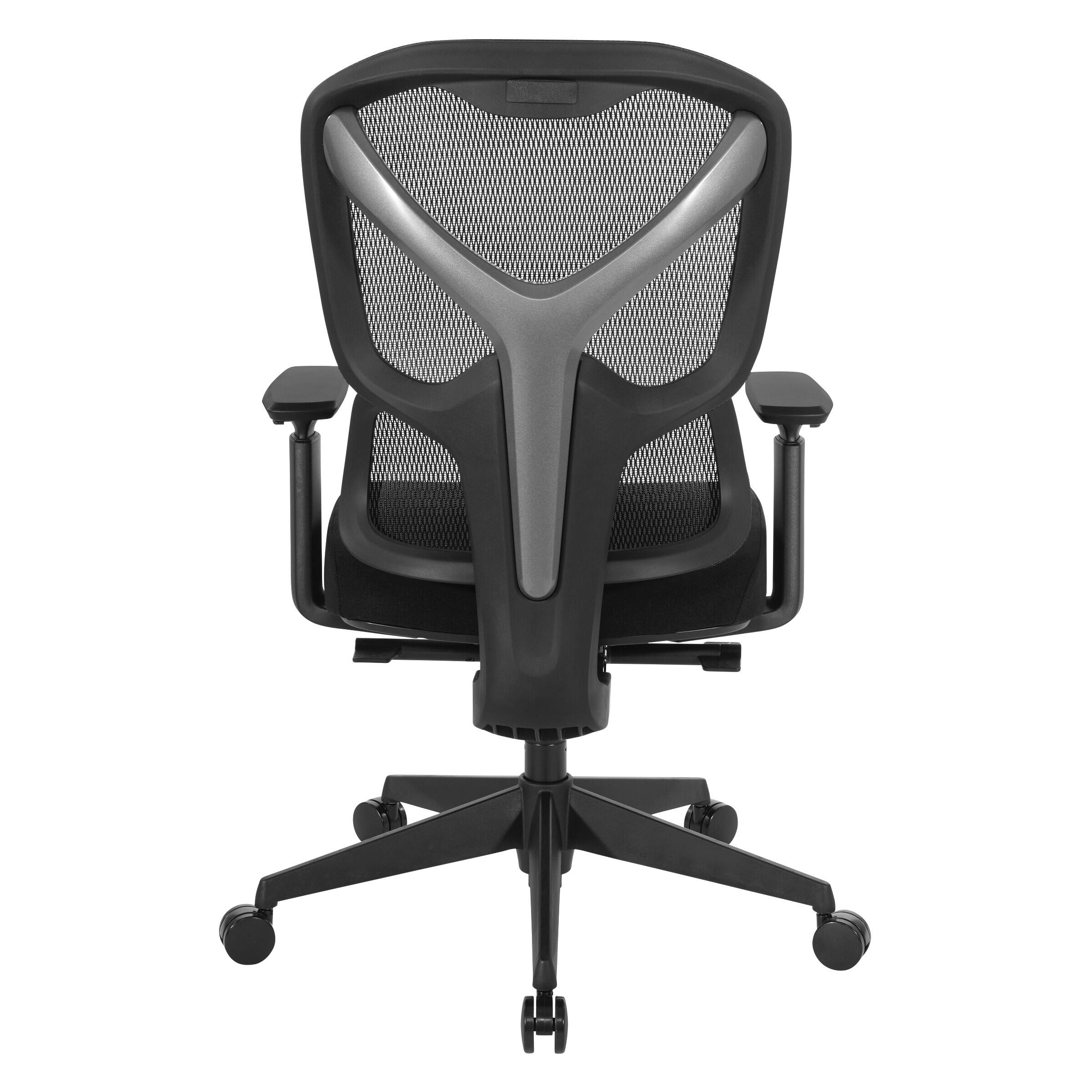Alt View 12. OSP Home Furnishings - High Back Mesh Back Manager’s Chair with Self-Adjusting Lumbar Support and Adjustable Arms - Black.
